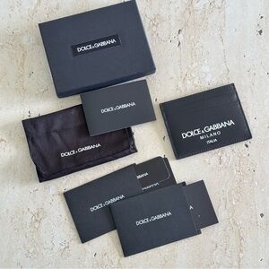New! DOLCE & GABBANA Card Case, Black, Authentic